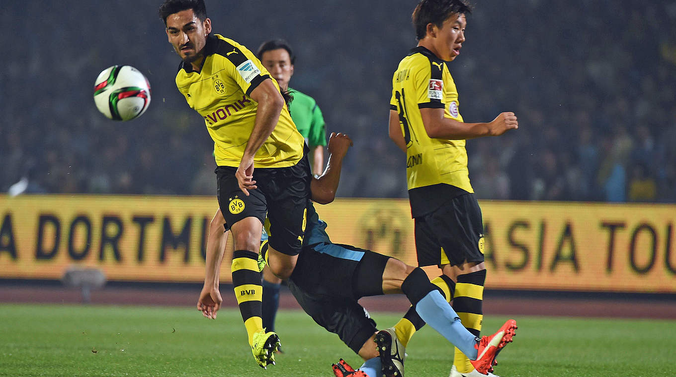 Gündogan (left) is seeing a lot more of the ball in the final third under new boss Tuchel © 2015 Kaz Photography