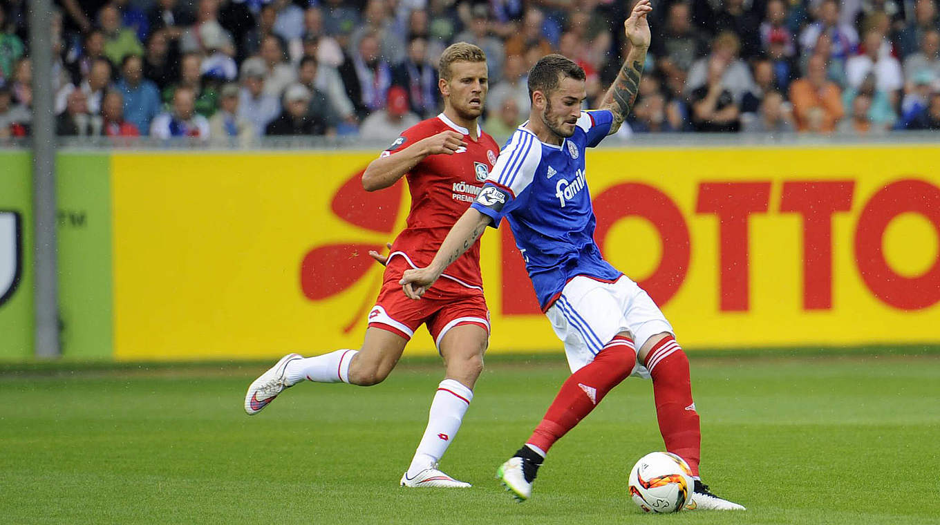 Dreierpack für Mainz II in Kiel: Lucas Höler (l.) © imago/objectivo