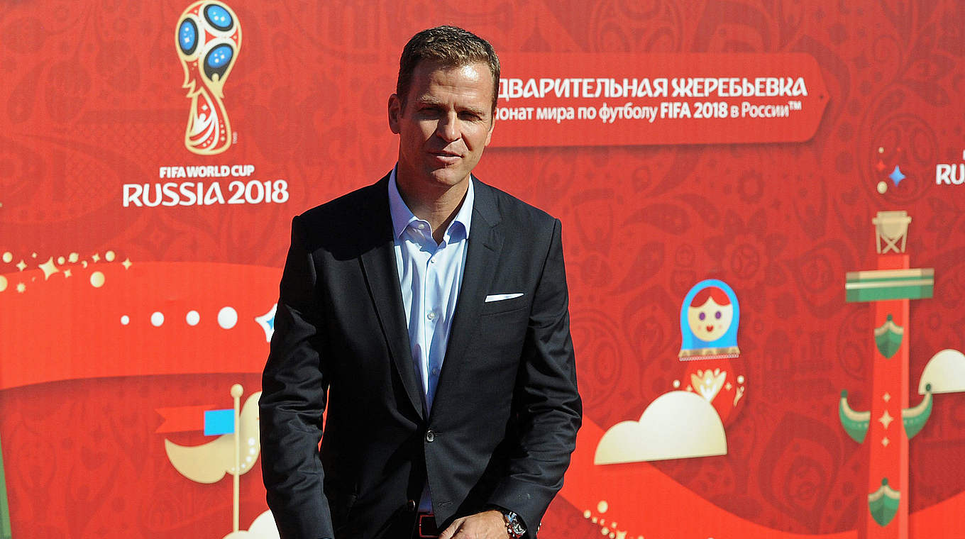 Oliver Bierhoff was in St. Petersburg for today's draw. © 