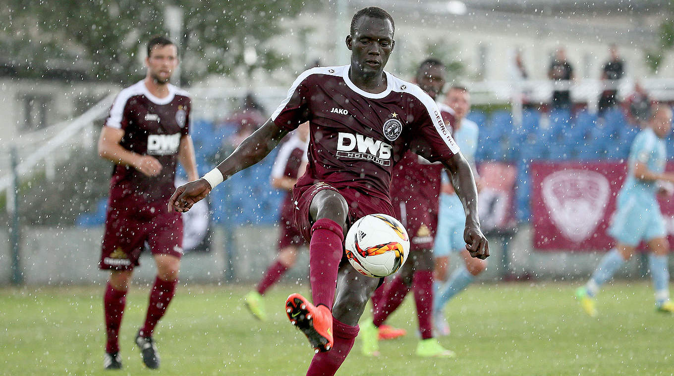 Viererpack beim Kantersieg: Djibril N'Djiaye vom BFC Dynamo © imago/Picture Point