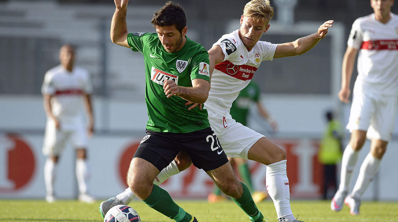 Überragender Vorbereiter: Münsters Mehmet Kara (l.) leitet alle Treffer ein © 2015 Getty Images