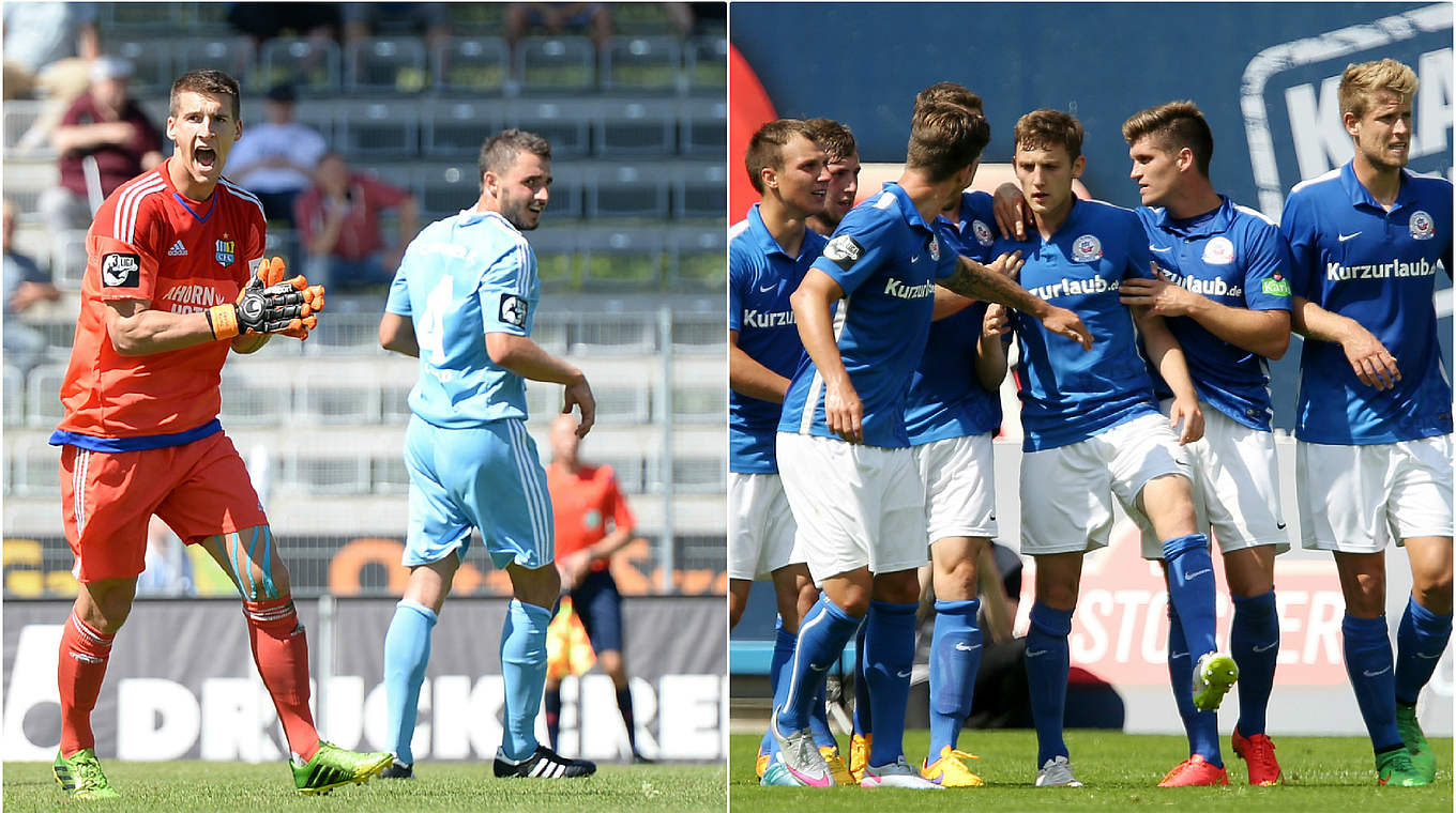 Wollen es besser machen als am 1. Spieltag: Chemnitzer FC und Hansa Rostock © GettyImages/DFB