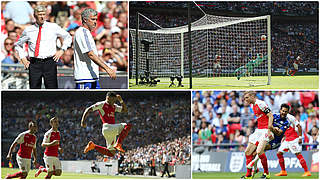Triumph für Wenger (o.l.) und Mertesacker (u.r.): Arsenal besiegt Chelsea in Wembley © imago/DFB