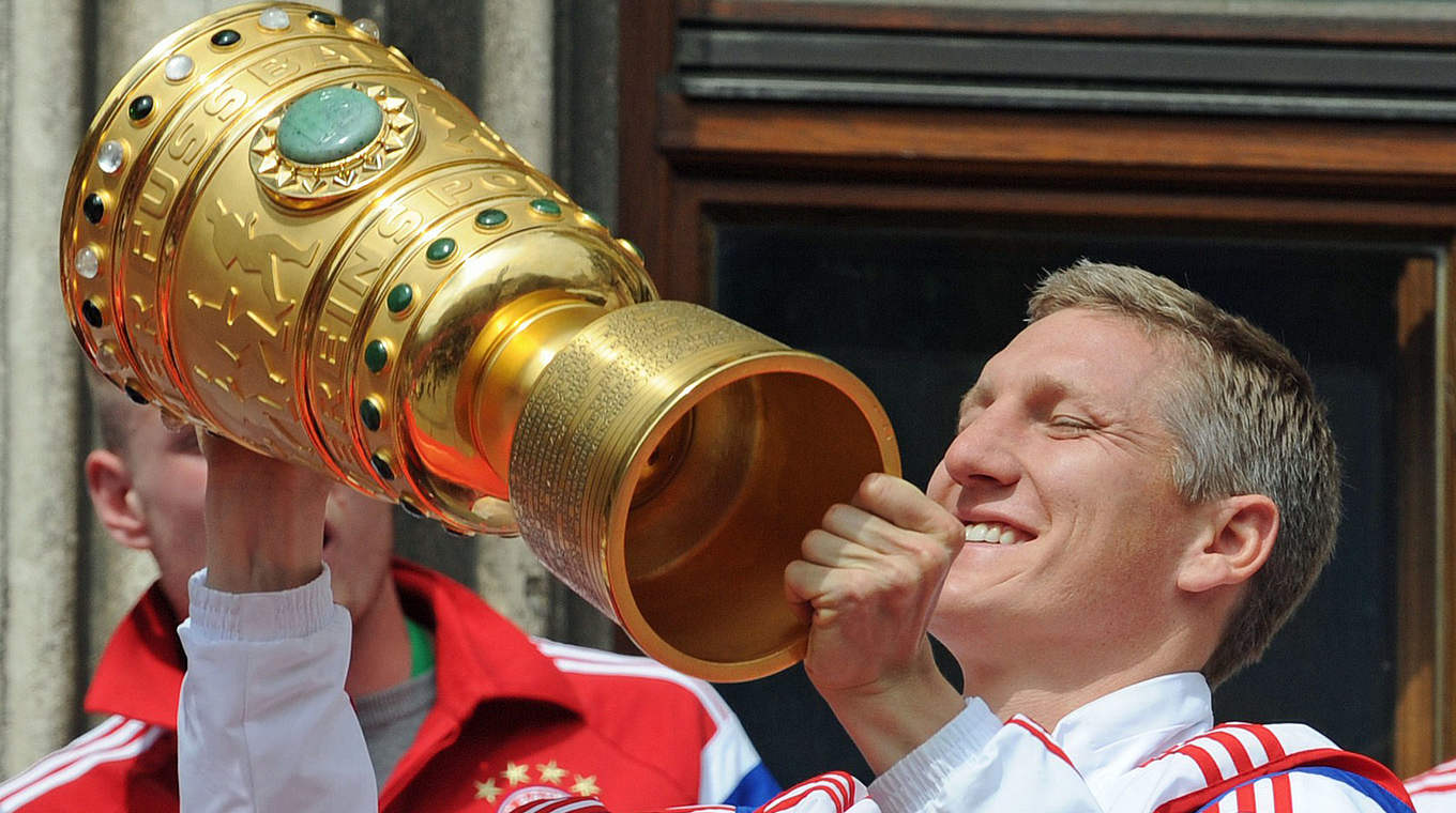 Bastian Schweinsteiger has won the DFB Cup seven times – an outright record © 