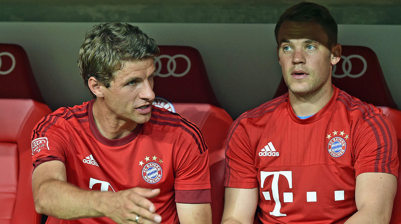 Vizekapitäne beim FC Bayern: Thomas Müller und Manuel Neuer (v.l.) © 2015 Getty Images