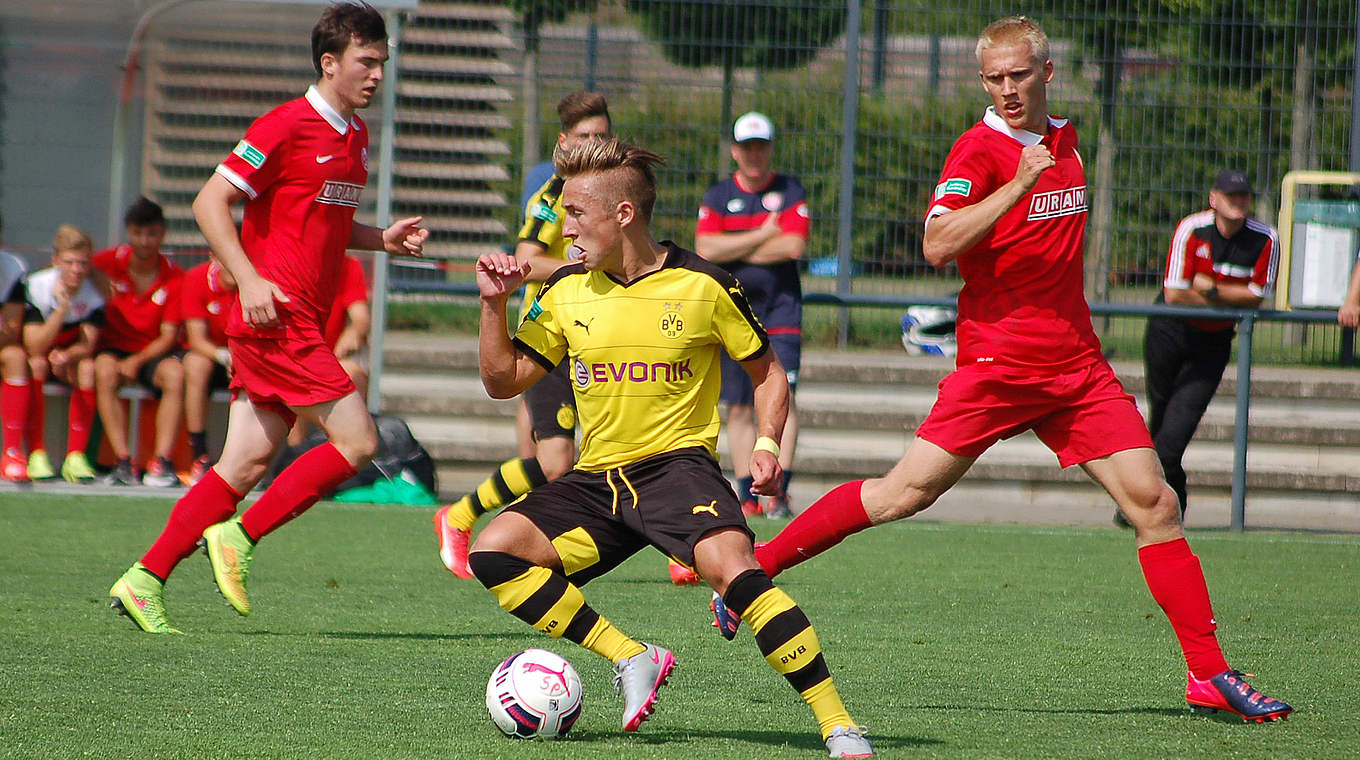Drei Tore gegen Fortuna Köln erzielt: Junioren-Nationalspieler Felix Passlack (v.) © mspw