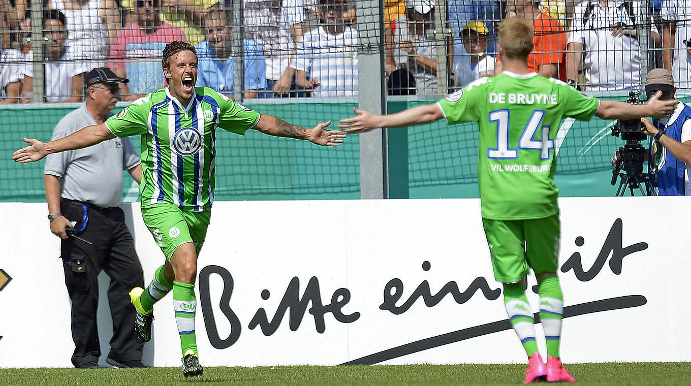 Max Kruse and Wolfsburg are also making their bow in Europe’s top club competition © 2015 Getty Images