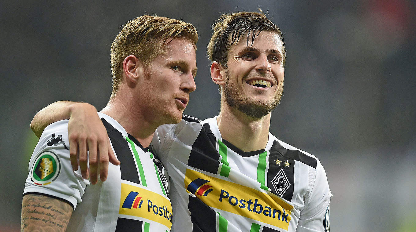 Fallen beim BVB aus: Gladbachs André Hahn (l.) und Havard Nordtveit © 2014 Getty Images