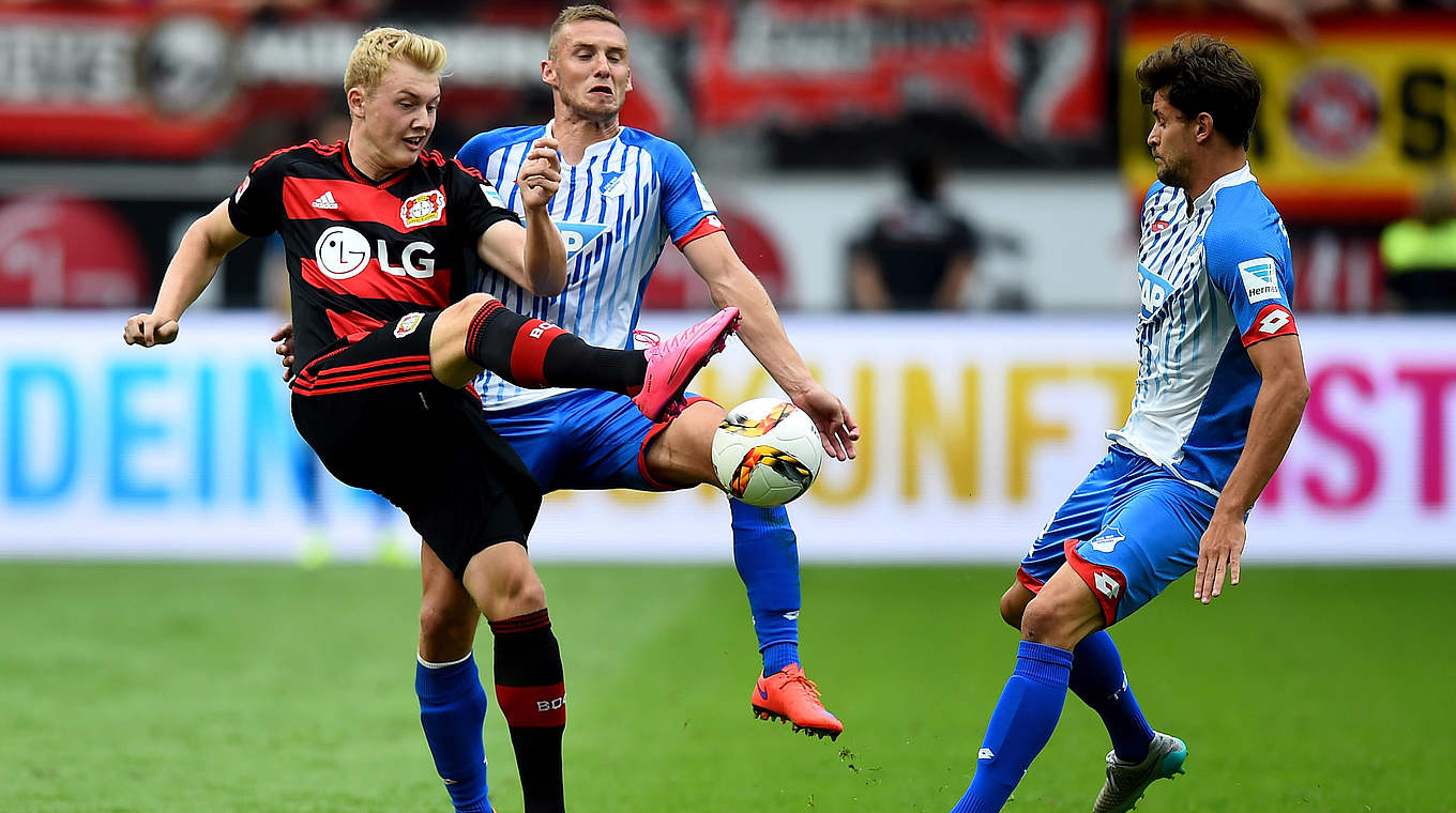 Germany U20s international Julian Brandt scores the winner against Hoffenheim © 2015 Getty Images