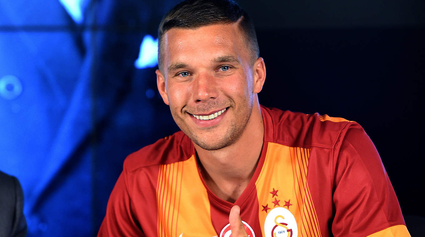 Podolski made the switch to Galatasaray from Arsenal earlier this summer © 