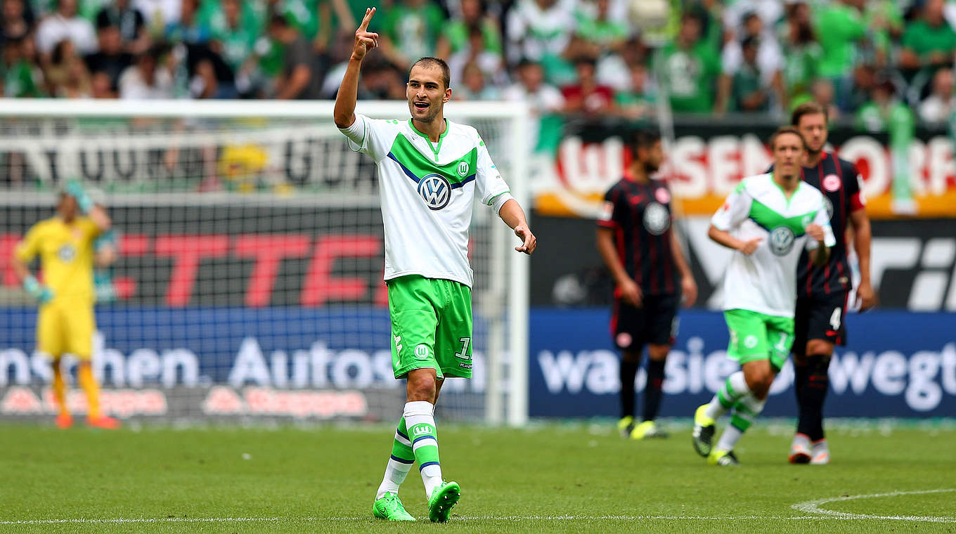 Bas Dost scored the eventual winning goal for Wolfsburg © 2015 Getty Images