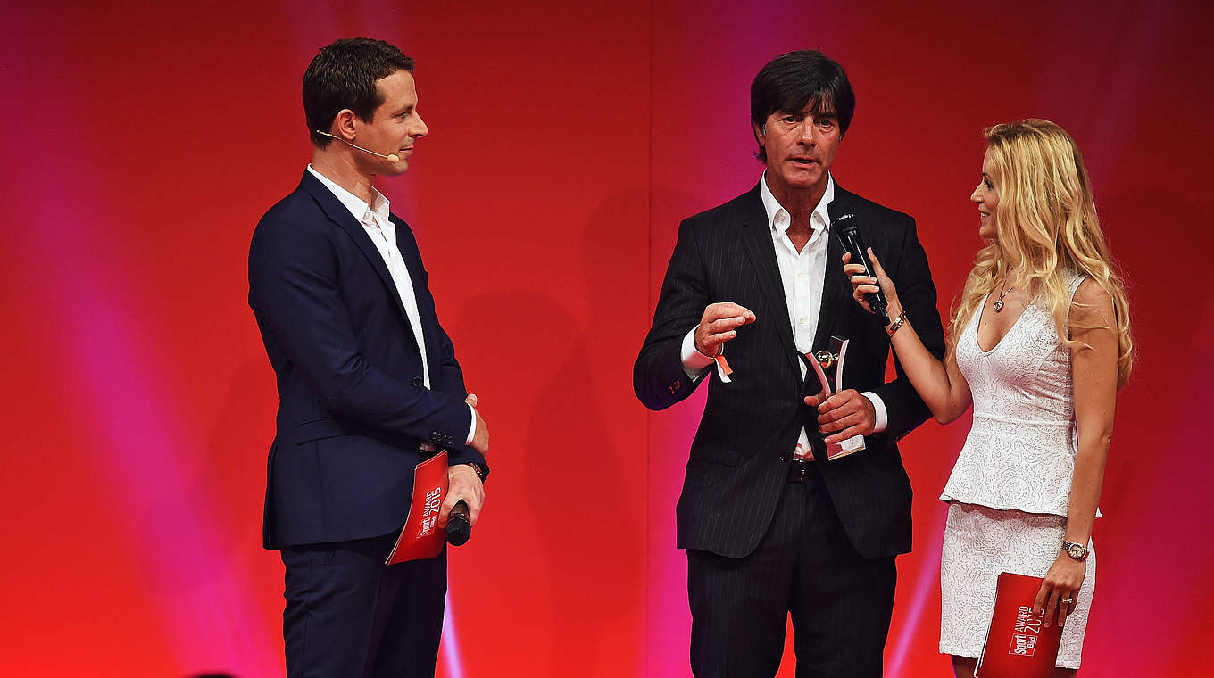 We need to "set the record straight," said Löw at the 'Sport Bild' awards in Hamburg © 2015 Getty Images