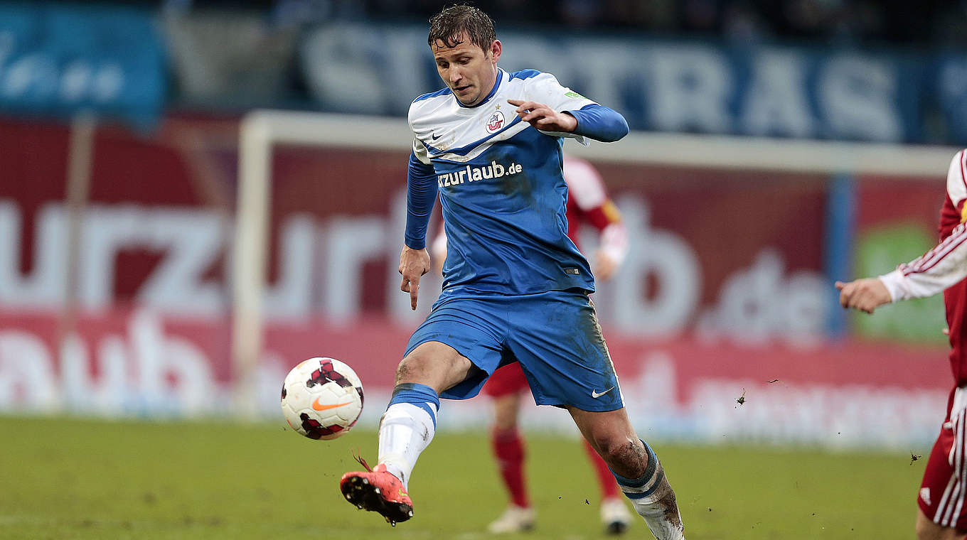 Fällt mit einer Schambeinentzündung länger aus: Rostocks Torjäger Marcel Ziemer © 2014 Getty Images