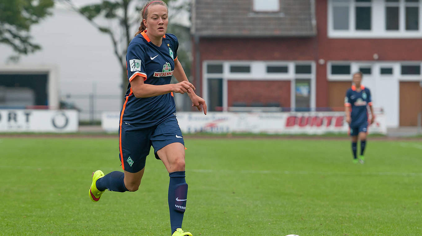 Stefanie-Antonia Sanders bagged a goal for SV Werder Bremen © imago/foto2press