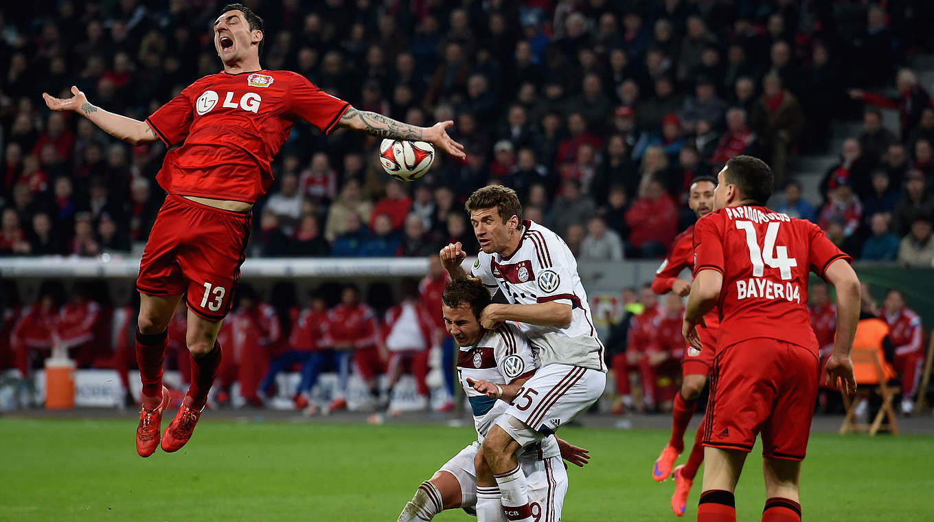 Bayern and Leverkusen will be fighting hard for the three points in the late kick-off © 2015 Getty Images