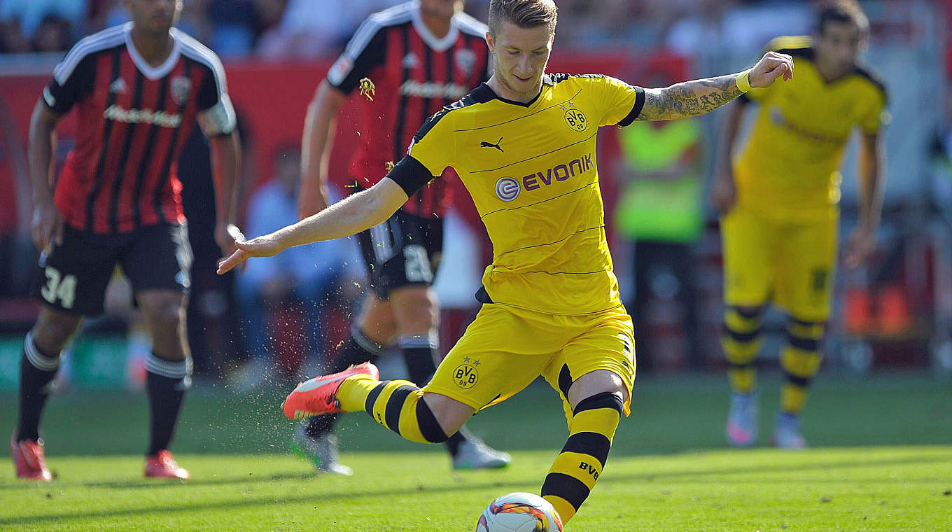 FC Ingolstadt - Borussia Dortmund 0:4 (0:0): Ginter macht den Anfang, Reus erhöht per Elfmeter © 2015 Getty Images