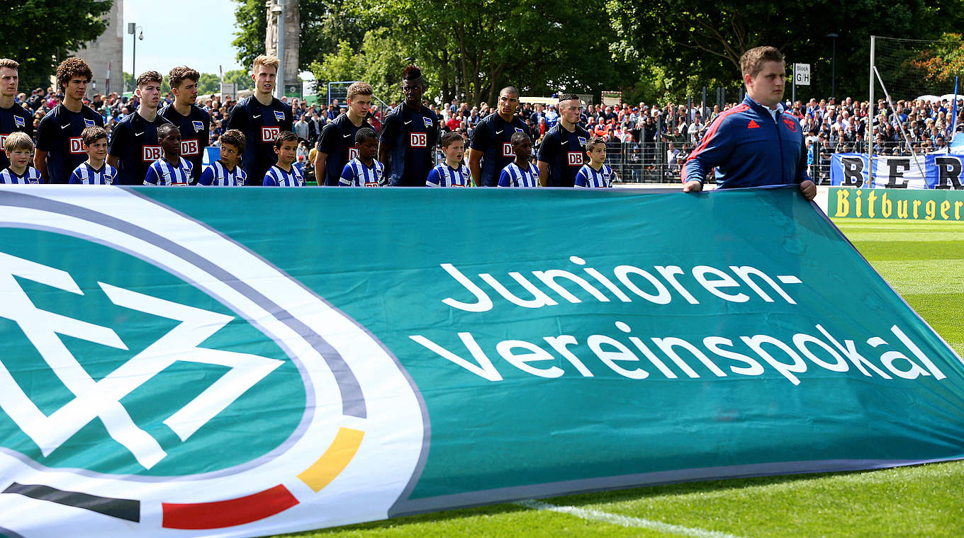 Titelverteidiger bei den A-Junioren: Hertha BSC © 2015 Getty Images