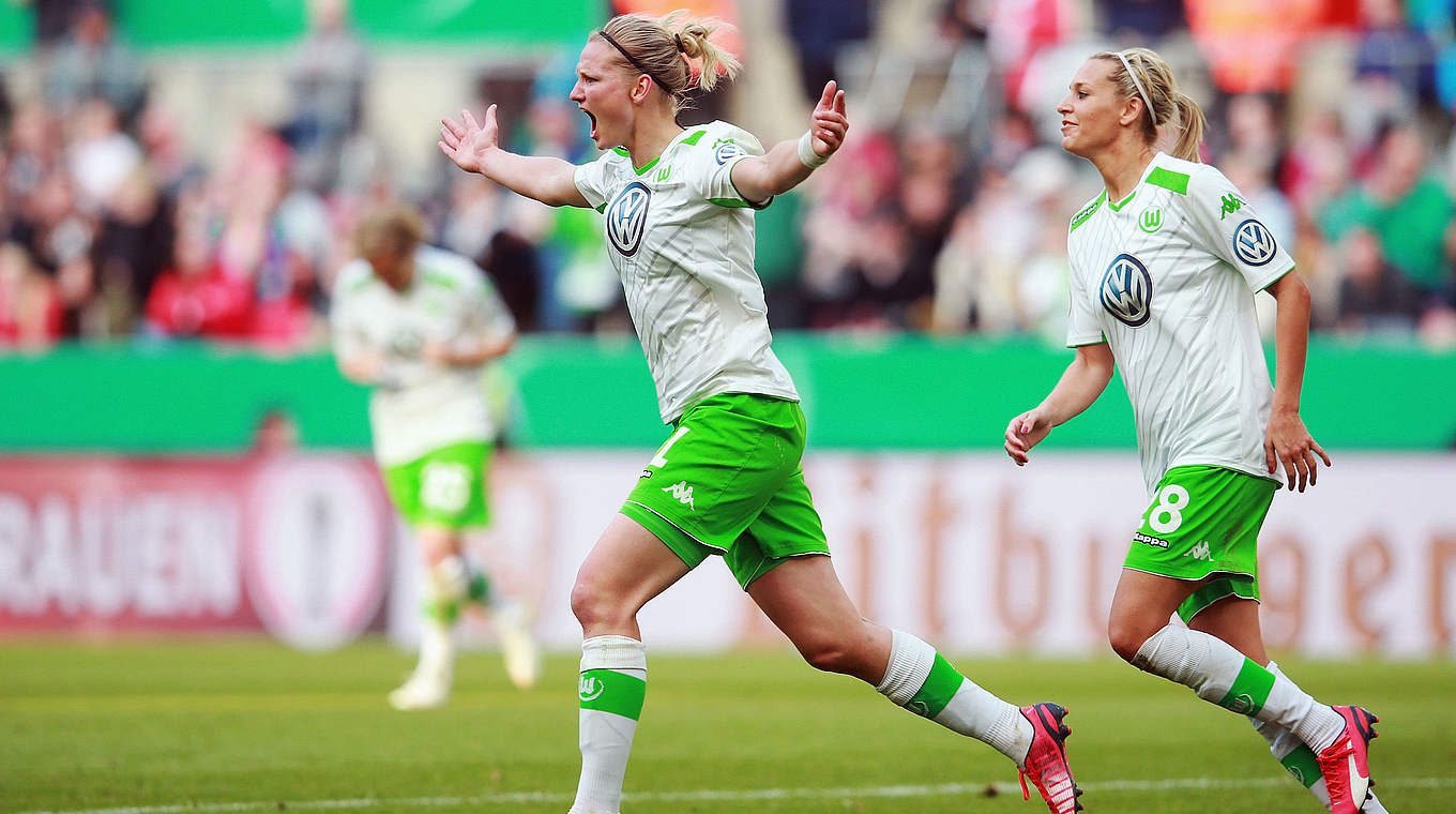 Nationalspielerin Alexandra Popp und Wolfsburg: Dritter Titel nach 2013 und 2014? © 2015 Getty Images