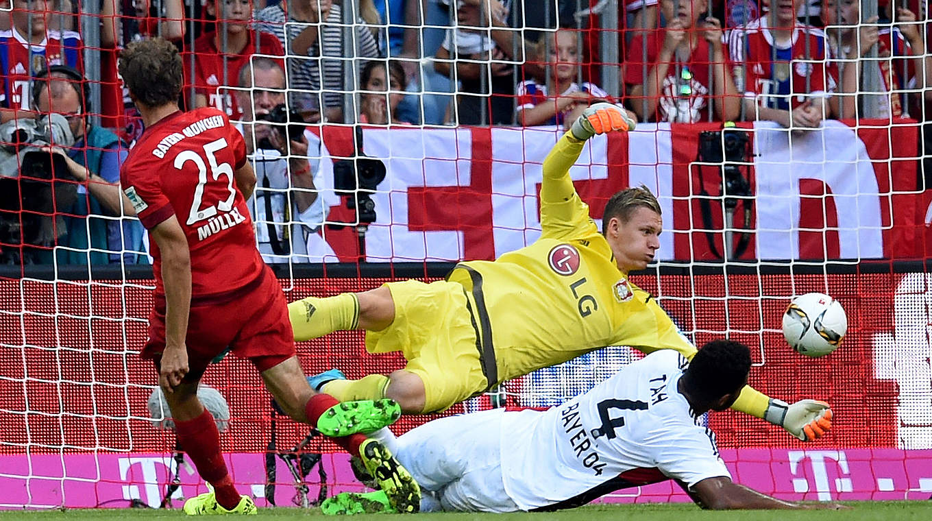 Back of the net! Thomas Müller puts Bayern in front
 © 2015 Getty Images