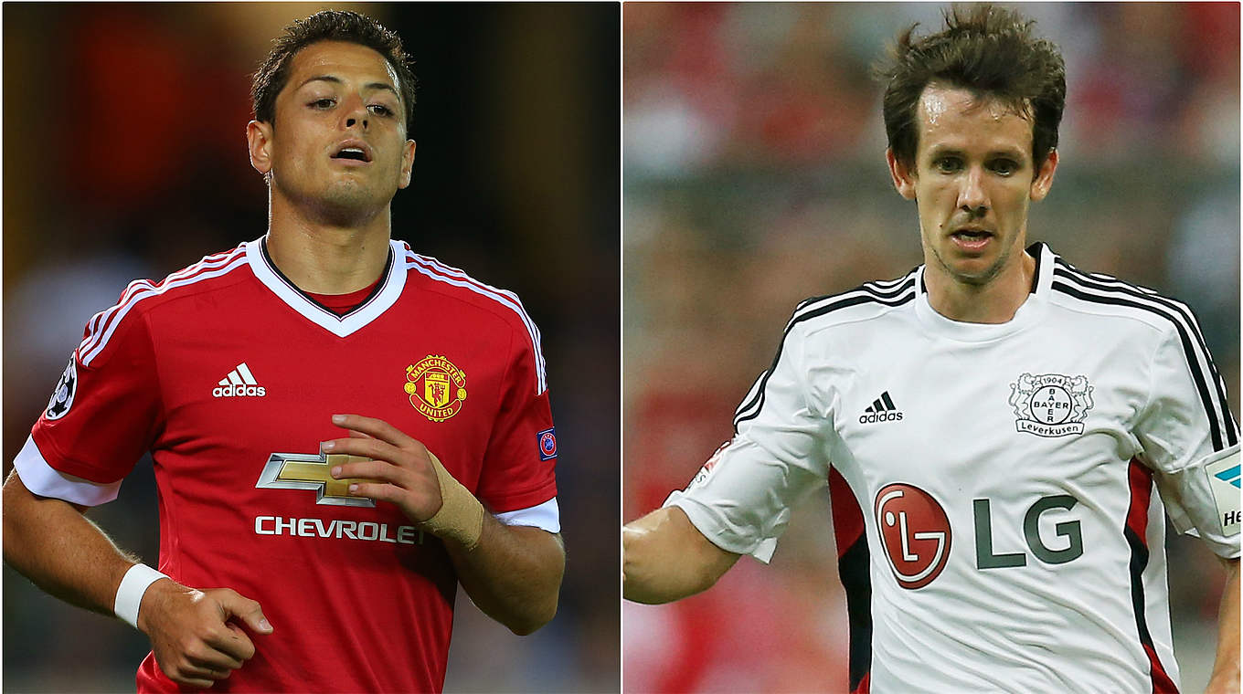 Leverkusener Last-Minute-Transfers: Chicharito (l.) aus Manchester, Kruse zum VfB © GettyImages/DFB