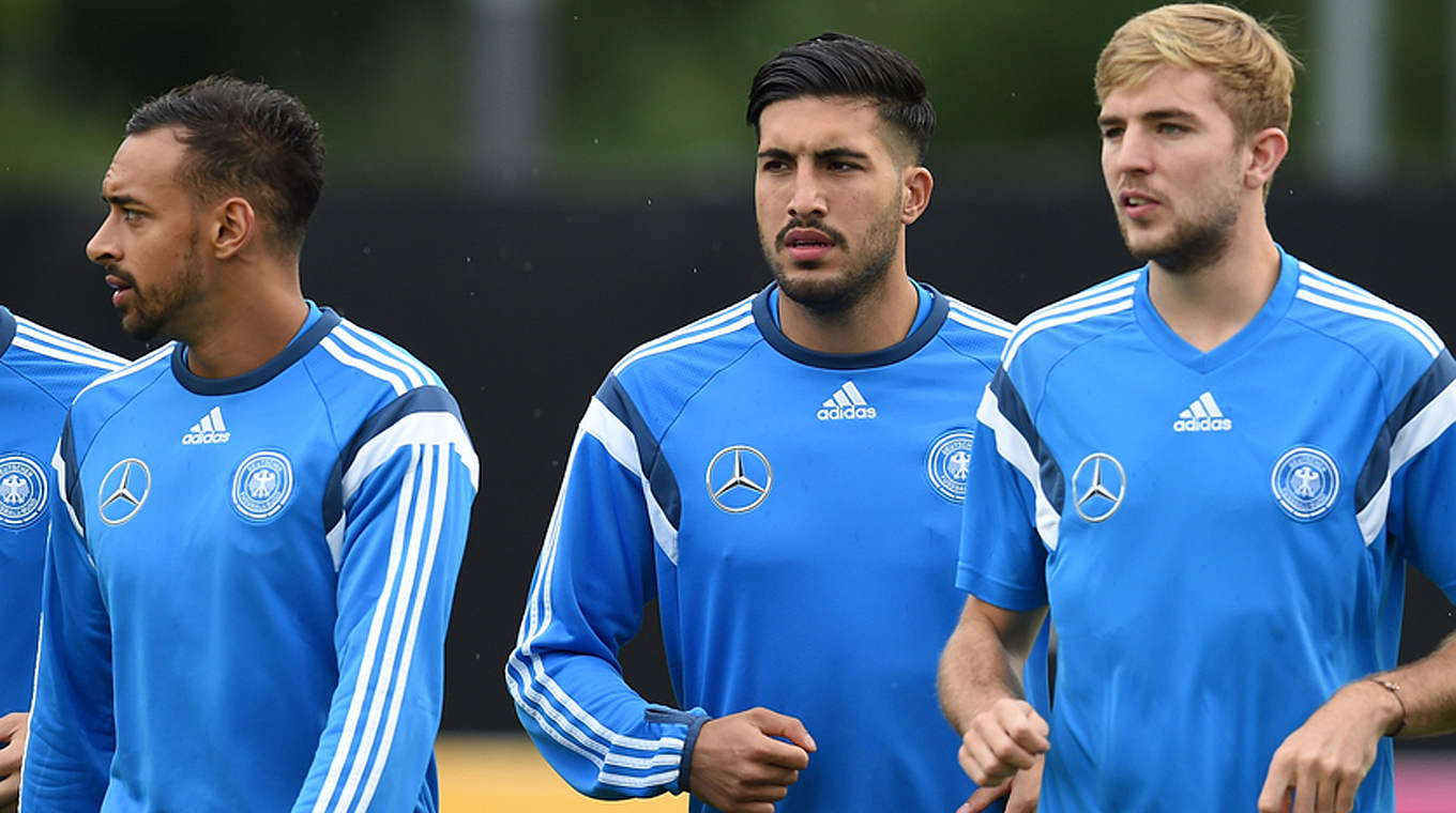 Erstmals im Aufgebot der Mannschaft: Emre Can (M.) © GES/Markus Gilliar