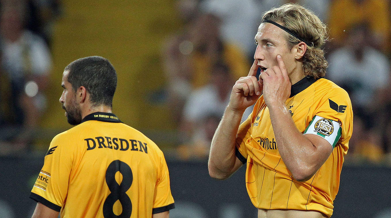 Dresdens Kapitän Michael Hefele (r.): "Die Moral der Mannschaft ist außergewöhnlich" © 2015 Getty Images