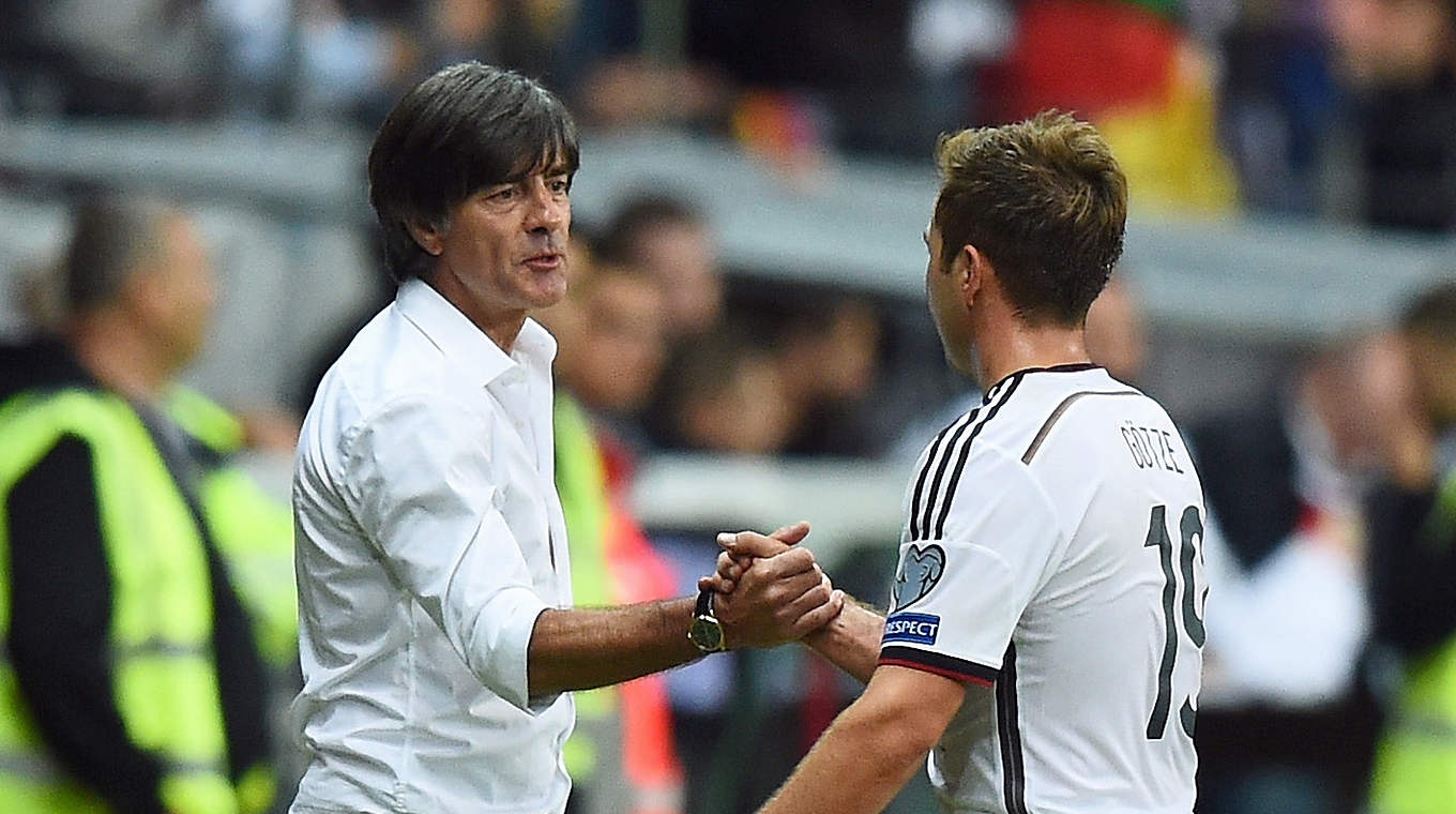 Löw was impressed with Mario Götze's performance © 2015 Getty Images