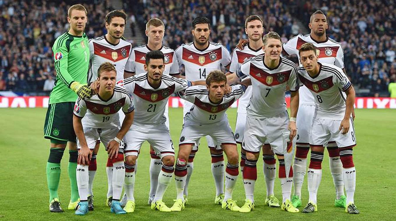 Die erste Elf fürs EM-Qualifikationsspiel im Hampden Park von Glasgow: das DFB-Team © Markus Gilliar / GES