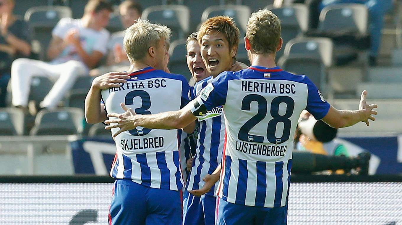 Hertha Berlin secure home win against Stuttgart © 2015 Getty Images