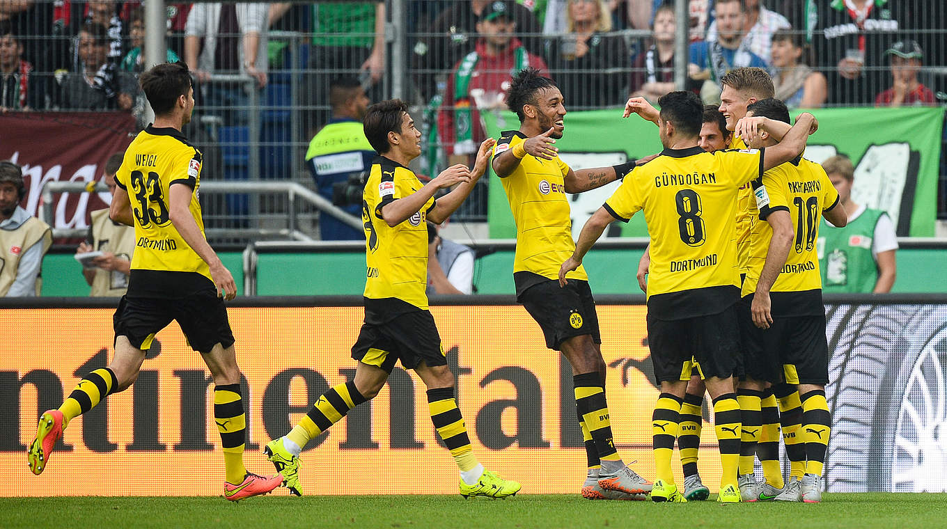 Dortmund get their fourth win in a row as they stay top of the league © 2015 Getty Images