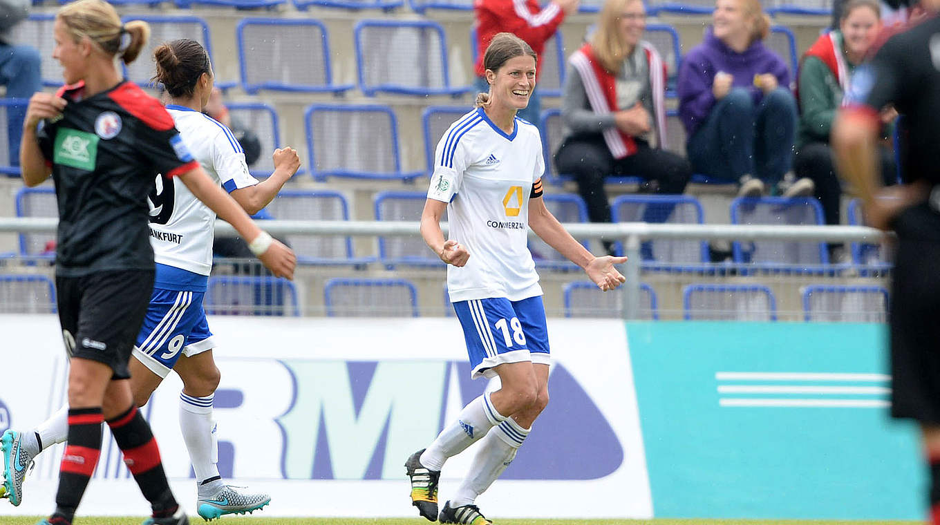Kerstin Garefrekes scored the match-winning goal for Frankfurt against Potsdam © Jan Kuppert