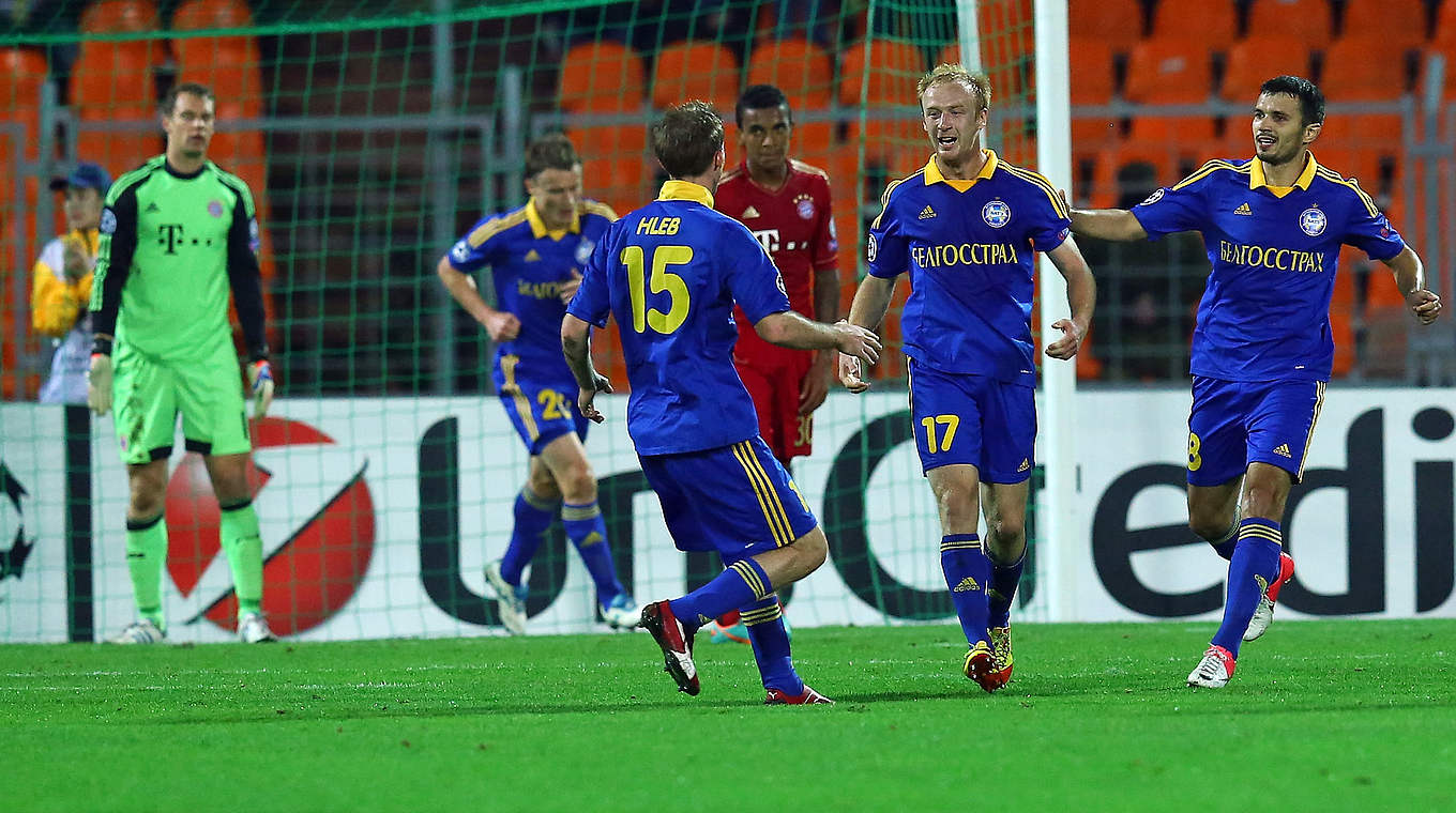 BATE Borisov caused a stir in 2012 with a win over eventual champions Bayern München © 2012 Getty Images
