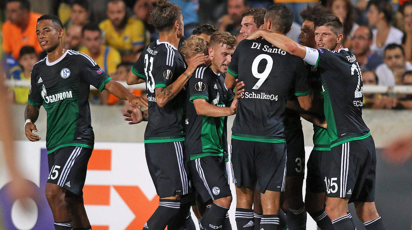 Schalke got off to a winning start in Cyprus © SAKIS SAVVIDES/AFP/Getty Images