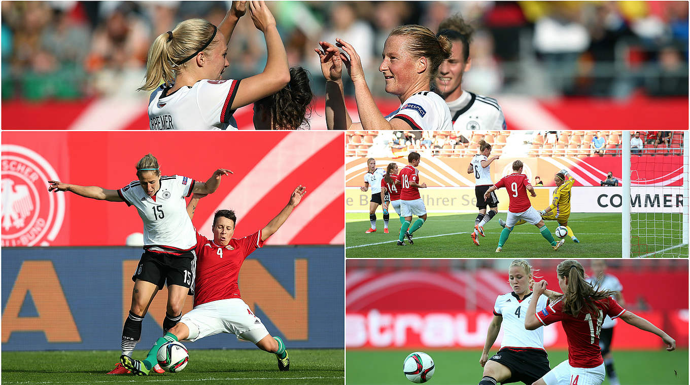 Germany's women hit twelve in Friday's win over Hungary © Getty Images/DFB