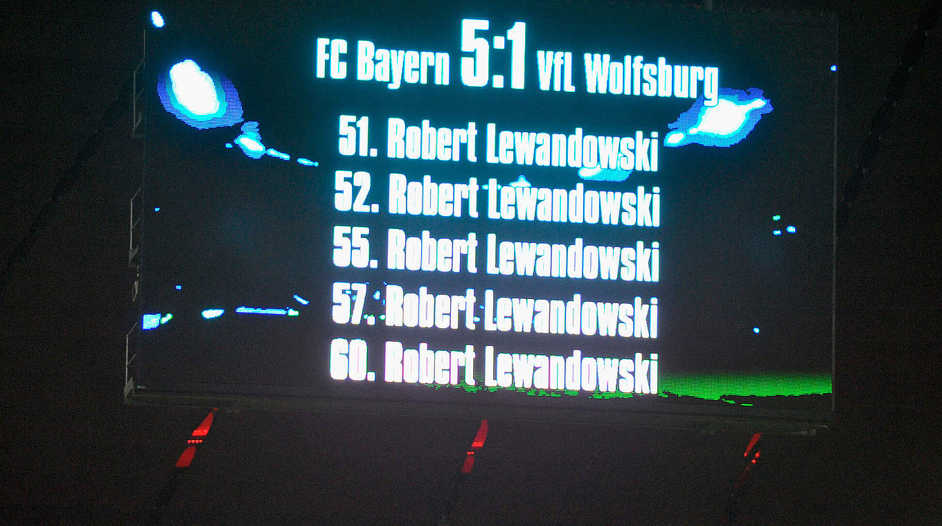 Fünf Tore in neun Minuten: Lewandowski schreibt gegen Wolfsburg Ligageschichte © 2015 Getty Images
