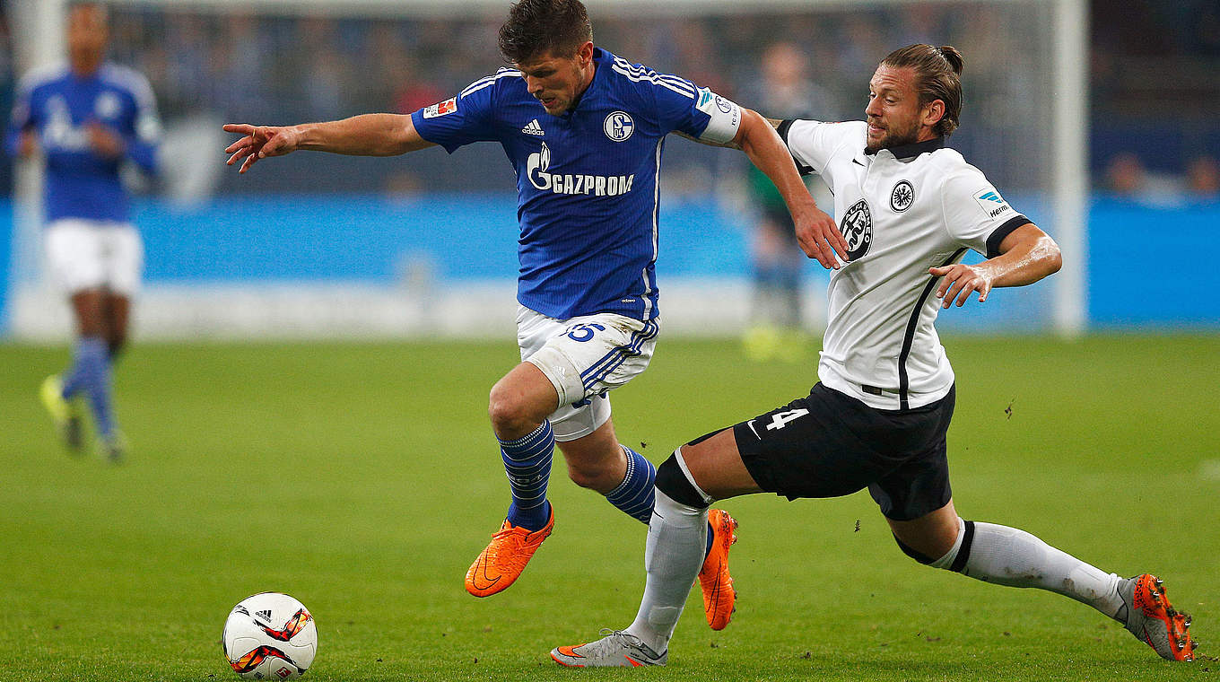 Schalke overcame Frankfurt to claim third place in the table © 2015 Getty Images