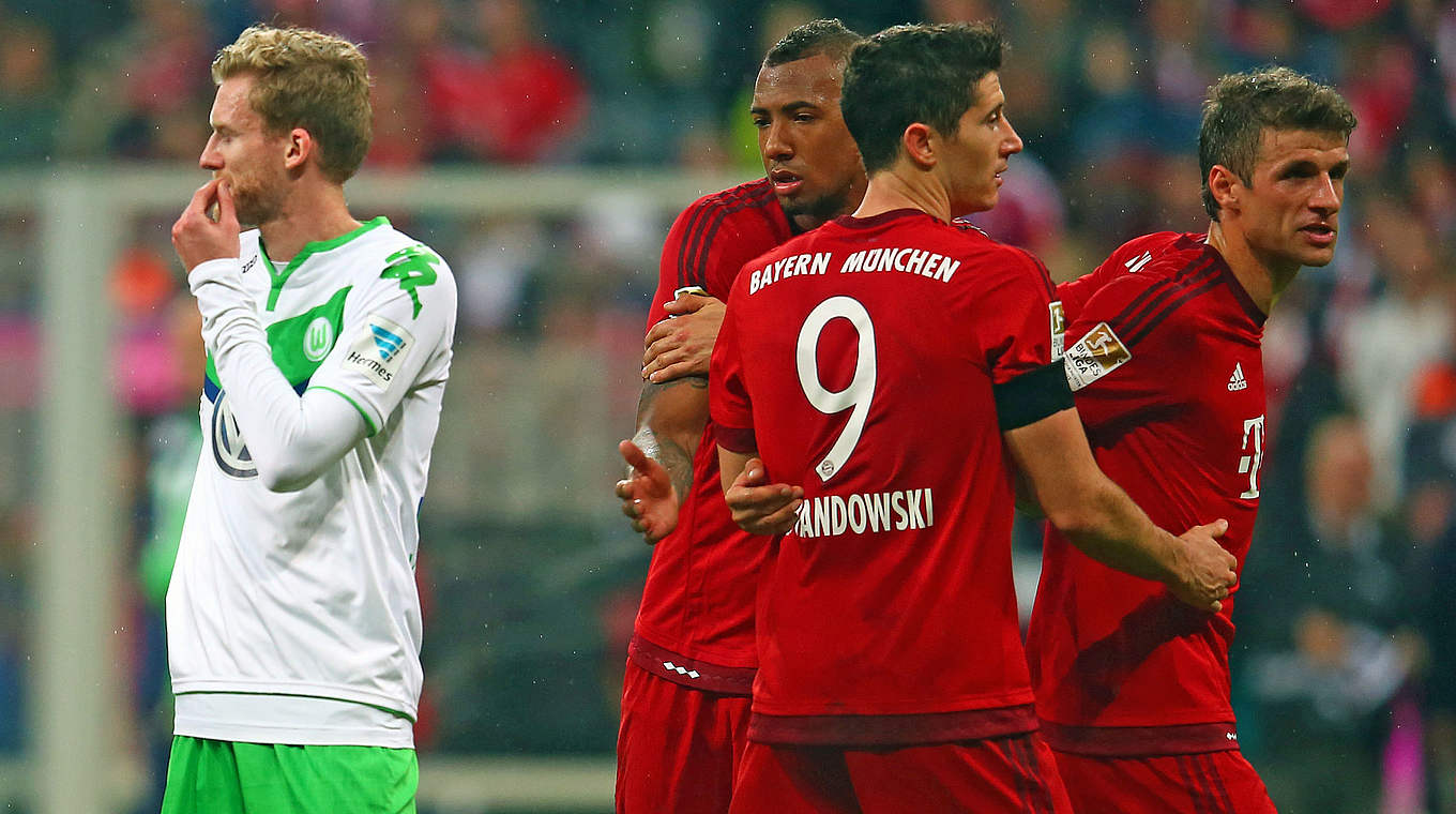 After five goals from Lewandowski, Boateng said he is "one of the best strikers in the world" © 2015 Getty Images