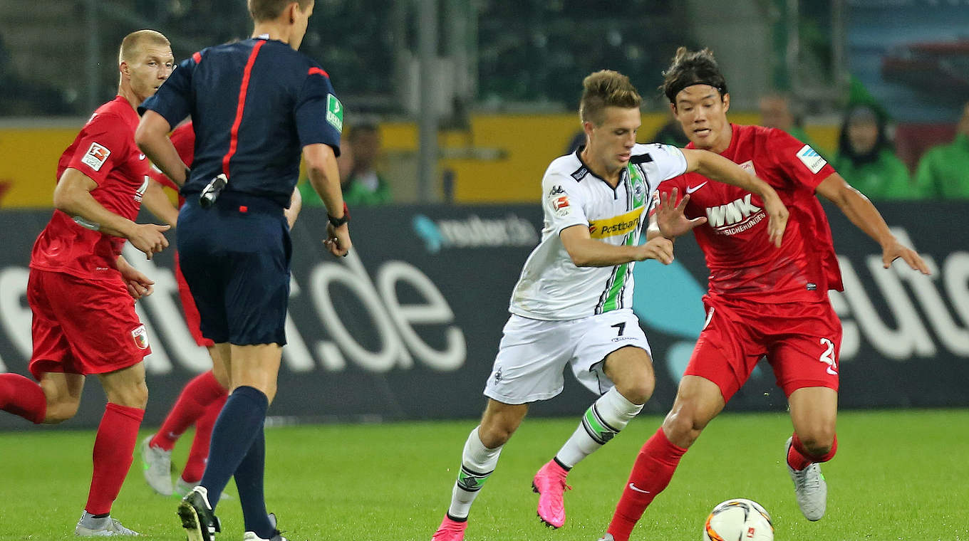 Herrmann (2.v.r.): "Endlich wieder die Borussia aus der vergangenen Saison gesehen" © 2015 Getty Images