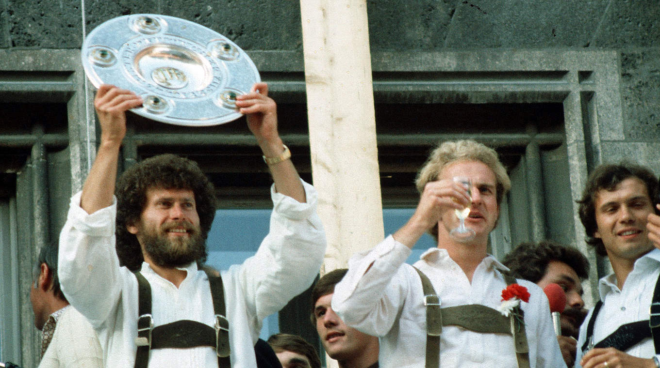 Meistertitel mit den Bayern 1981: das Traumduo Paul Breitner (l.) und Karl-Heinz Rummenigge © 1981 Getty Images