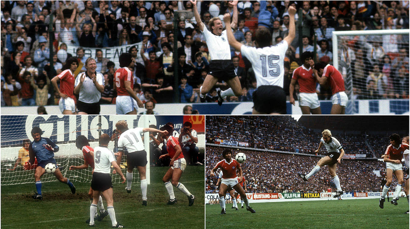 Rummenigge trifft und trifft: drei Tore beim zweiten Gruppenspiel der WM 1986 gegen Chile © imago/DFB