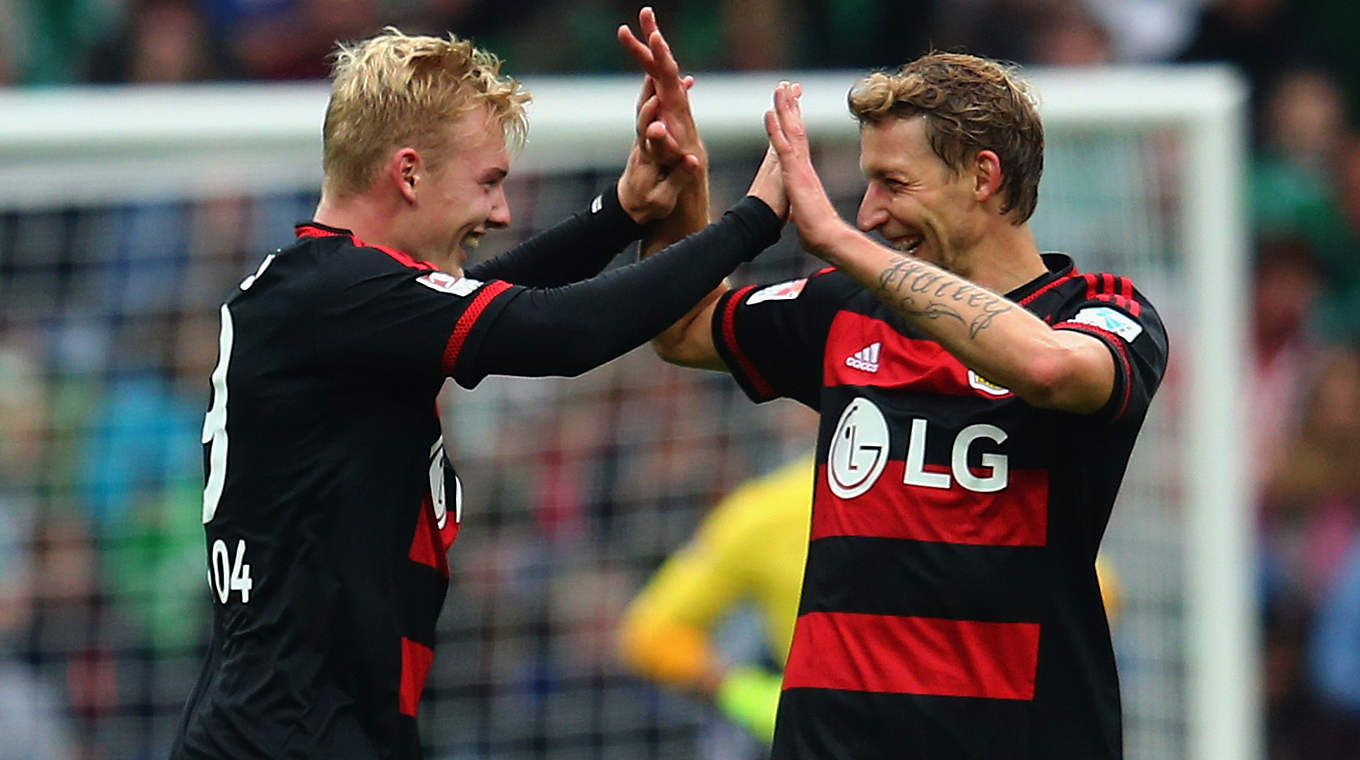Leverkusen recorded a commanding 3-0 win over Bremen © 2015 Getty Images