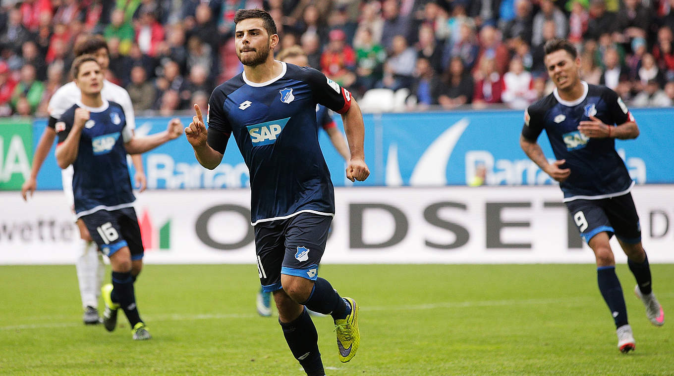Kevin Volland fired Hoffenheim to their first win of the season © 2015 Getty Images