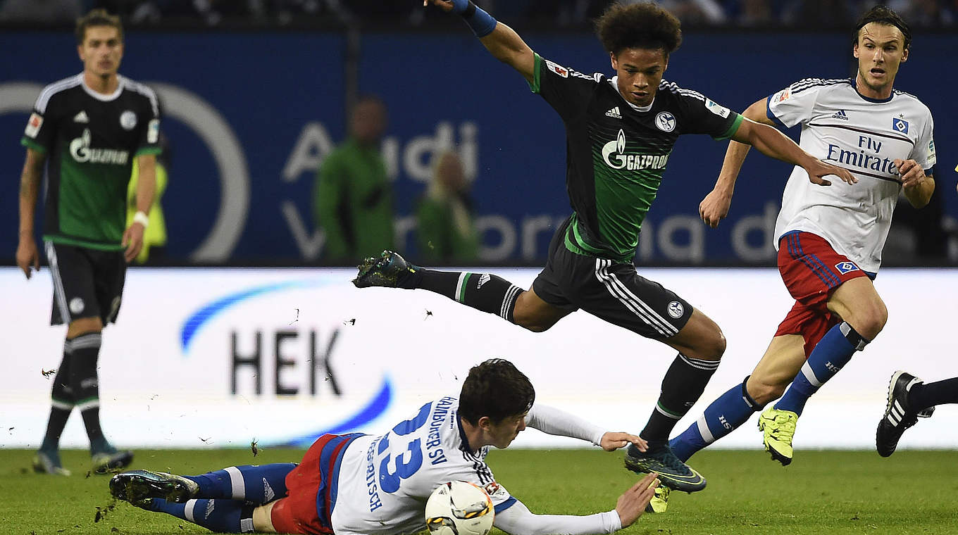 Leroy Sane scored for the third Bundesliga game in a row to hand Schalke victory © 2015 Getty Images