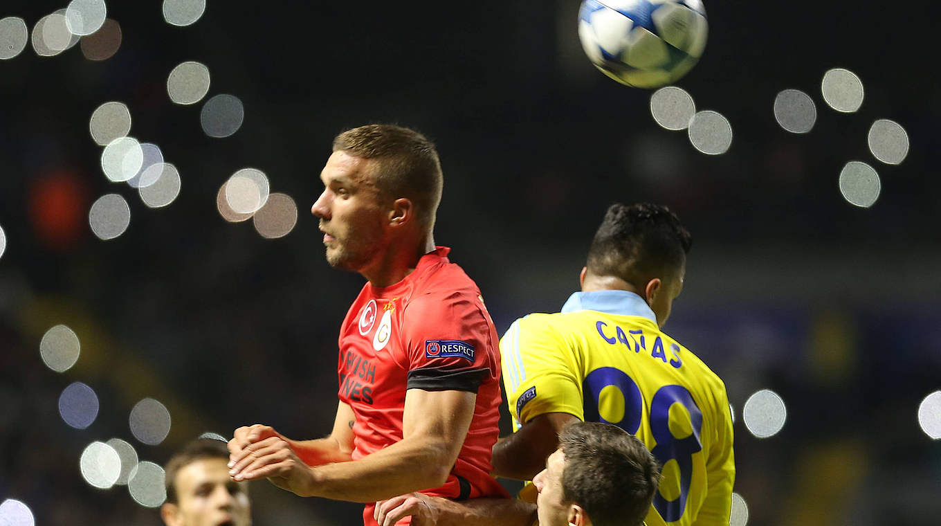 Lukas Podolski could only manage one point against Astana. © imago/Seskim Photo