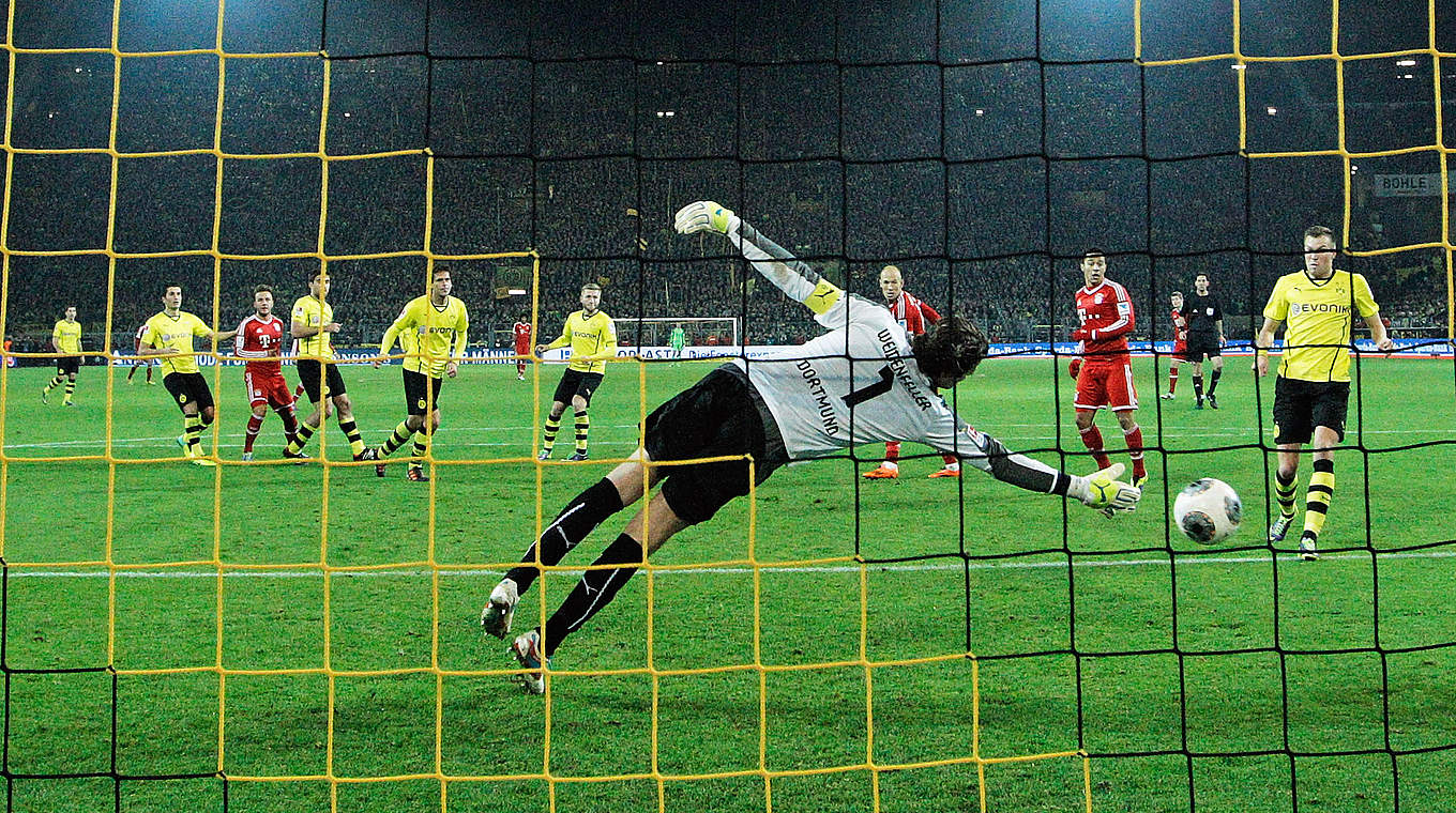 Erster Treffer gegen seinen alten Klub: Götze trifft gegen den BVB im November 2013 © 2013 Getty Images