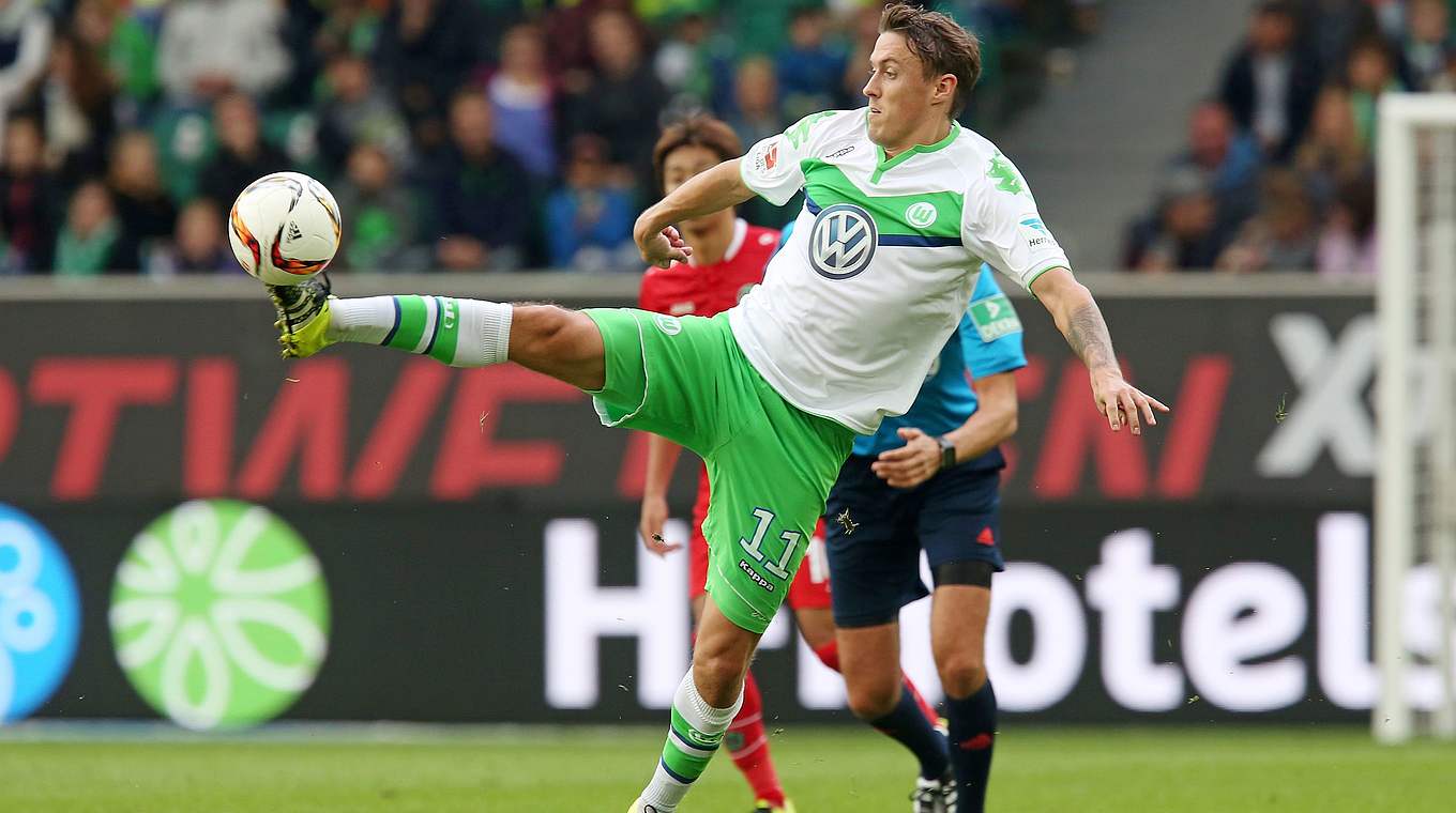 Max Kruse, seit dieser Saison im Trikot des VfL Wolfsburg © 2015 Getty Images