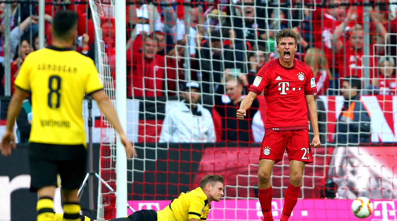 Müller scored twice in the top-of-the-table clash © 2015 Getty Images