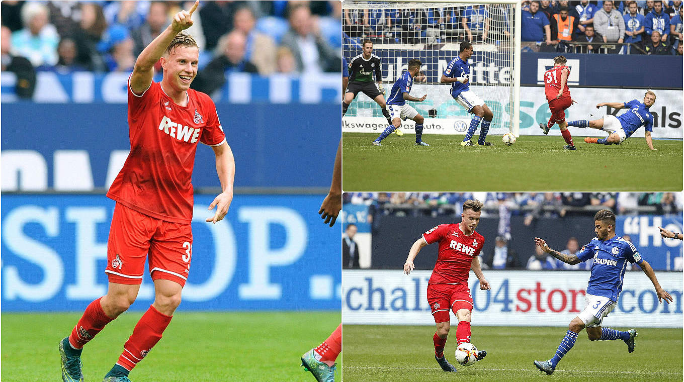 Kölner Matchwinner beim 3:0 auf Schalke: U 21-Nationalspieler Yannick Gerhardt jubelt © imago/DFB