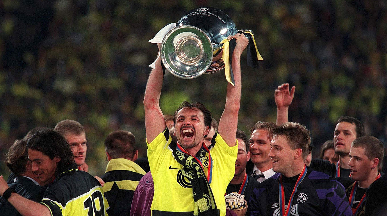 Höhepunkt im Klubfußball: Kohler wird mit dem BVB Champions-League-Sieger 1997 © 