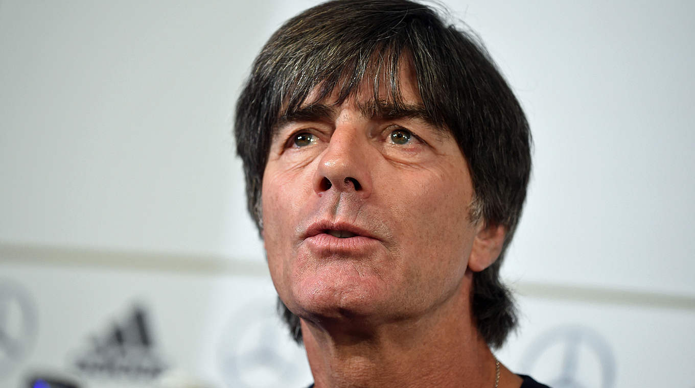 Löw: "We look forward to the game and to the fans" © GES/Markus Gilliar